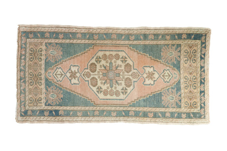1.5x3.5 Vintage Distressed Oushak Rug Mat Runner