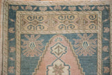 1.5x3.5 Vintage Distressed Oushak Rug Mat Runner