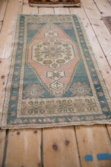 1.5x3.5 Vintage Distressed Oushak Rug Mat Runner