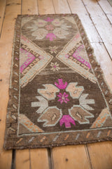1.5x3.5 Vintage Distressed Kars Rug Mat Runner