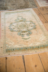1.5x3 Vintage Distressed Oushak Rug Mat