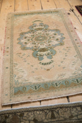 1.5x3 Vintage Distressed Oushak Rug Mat