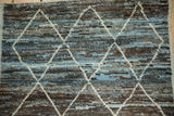 Overdyed Pakistani Moroccan Design Rug Runner / ONH item ee005553