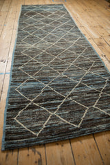 Overdyed Pakistani Moroccan Design Rug Runner / ONH item ee005553