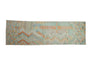 Modern hand-knotted Pakistani Moroccan runner with abstract chevrons and checkered patterns.