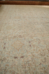 9.5x17 Vintage Distressed Kerman Carpet