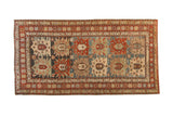 4x8 Vintage Distressed Caucasian Rug Runner