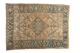 7x9 Vintage Distressed Heriz Carpet