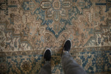 7x9 Vintage Distressed Heriz Carpet
