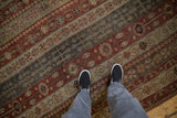 8x11.5 Vintage Distressed Caucasian Carpet