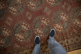 7.5x9 Vintage Distressed Ersari Carpet
