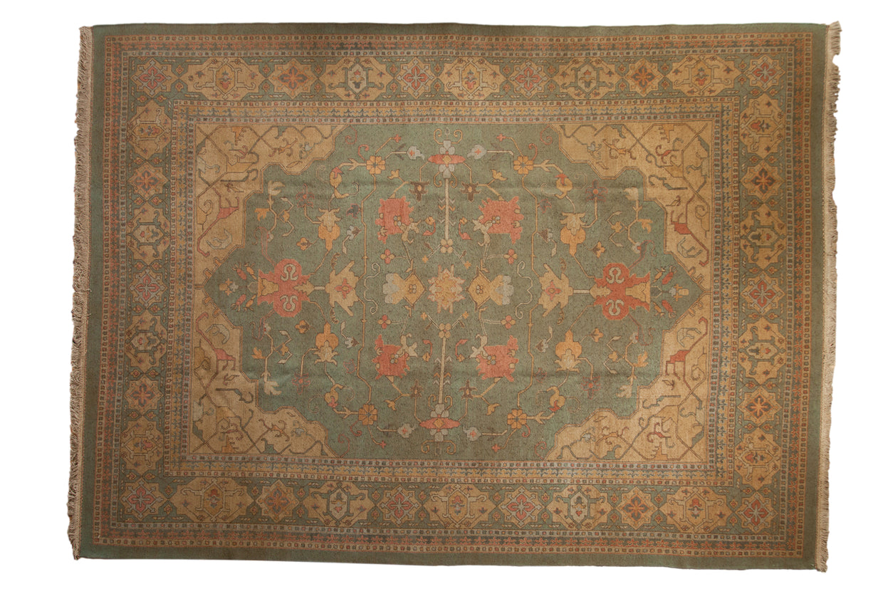 10x13.5 New Tea Washed Indian Soumac Design Carpet // ONH Item mc001238