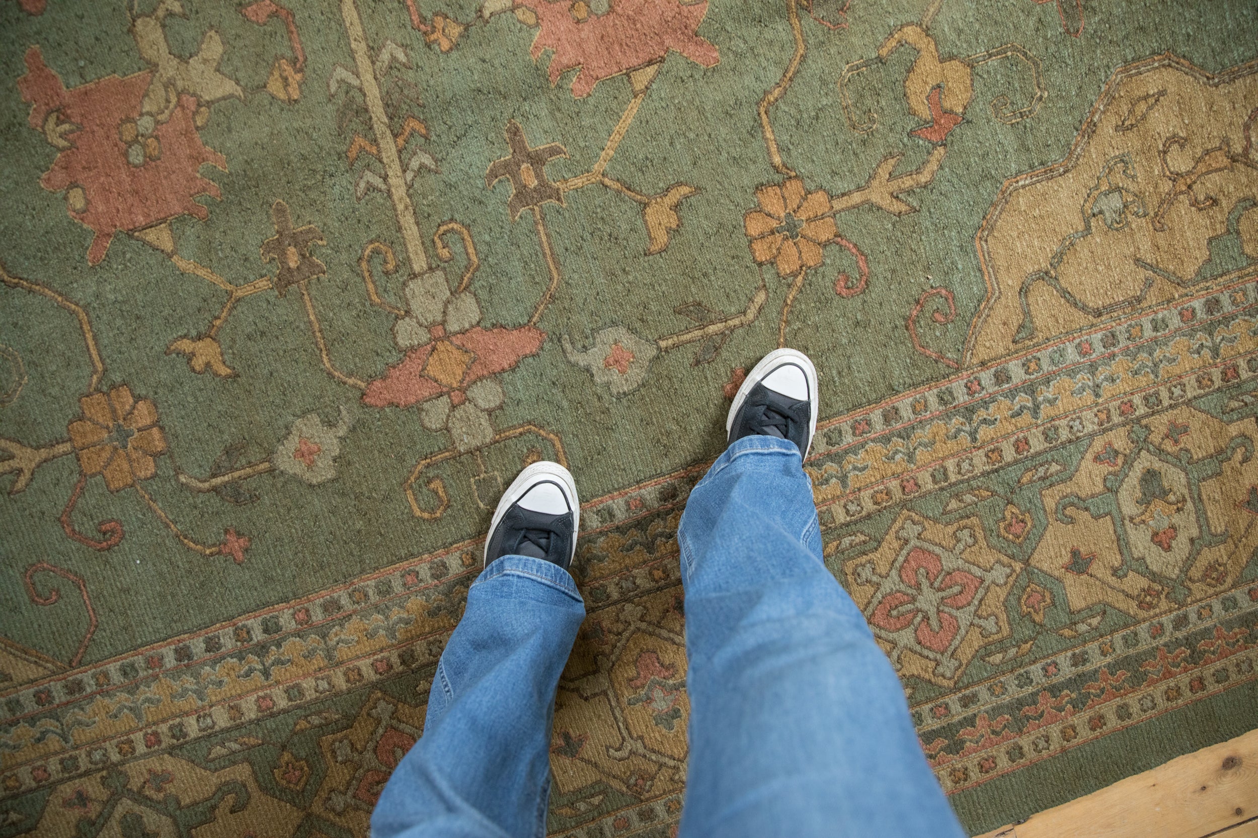 10x13.5 New Tea Washed Indian Soumac Design Carpet // ONH Item mc001238 Image 1