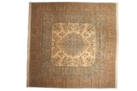 12x12 Vintage Bulgarian Kerman Design Square Carpet // ONH Item mc001389