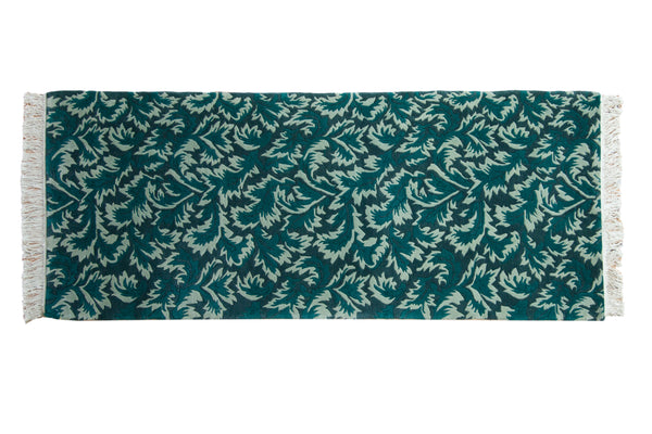 Vintage Contemporary Indian William Morris Design Rug Runner // ONH Item: mc002283