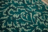 Shallow carved contour highlighting the color transition on oversized serrated leaves.