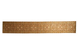 Hand-knotted Peshawar rug runner with floral cross-sections and palmettes in shades of sandalwood and ivory.
