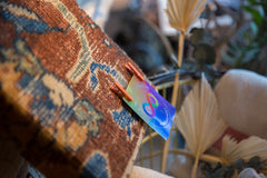 Decorative Cork Board Antique Fereghan Rug Fragment Art // ONH Item AS13050A1114Z, Image 9