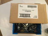 An open box showing multiple cast iron swivel casters in their Shepherd hardware packaging.