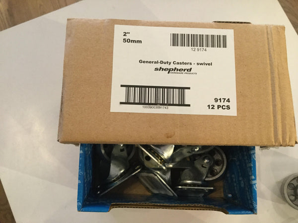 2 in. Cast Iron Swivel Plate Caster with 125 lb. Load Rating // ONH Item XXCASTER Image 2