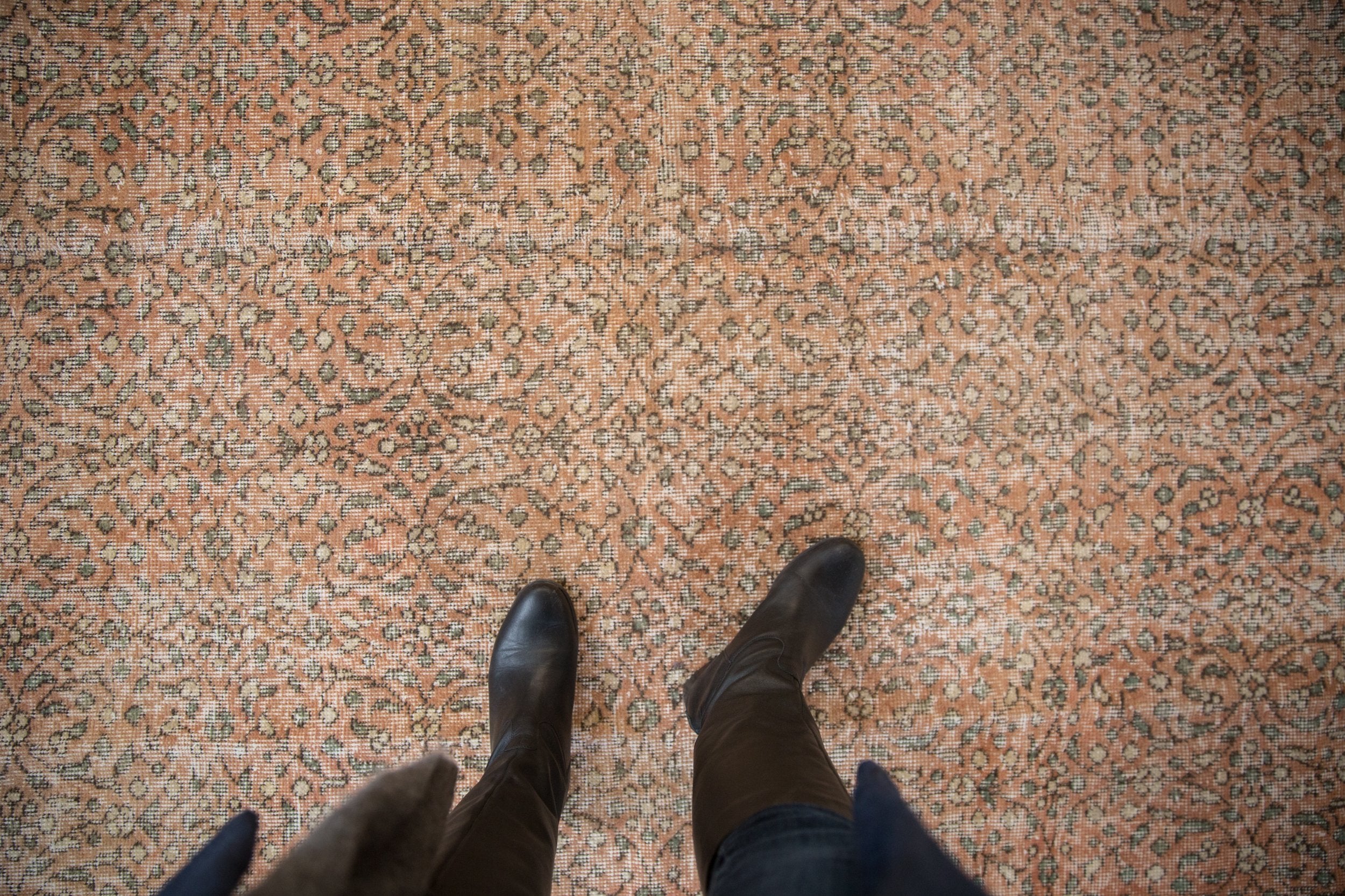 RESERVED 7x10 Vintage Distressed Sparta Carpet // ONH Item 10032 Image 1