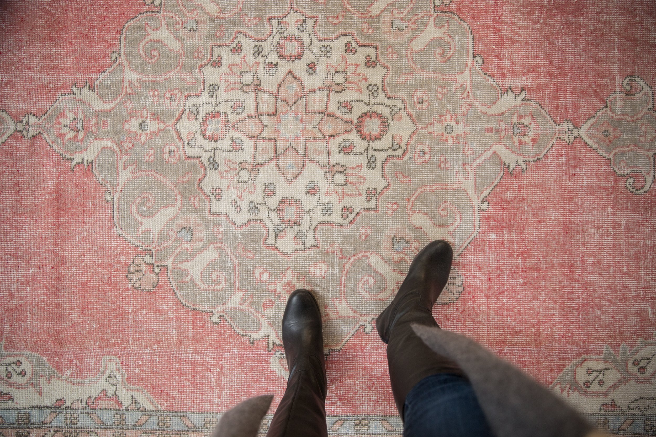 RESERVED 7x11 Vintage Distressed Sparta Carpet // ONH Item 10035 Image 1