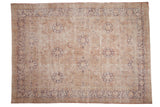 Vintage Distressed Sivas carpet, multi medallion lattice, dusty rose and dark mauve colors.