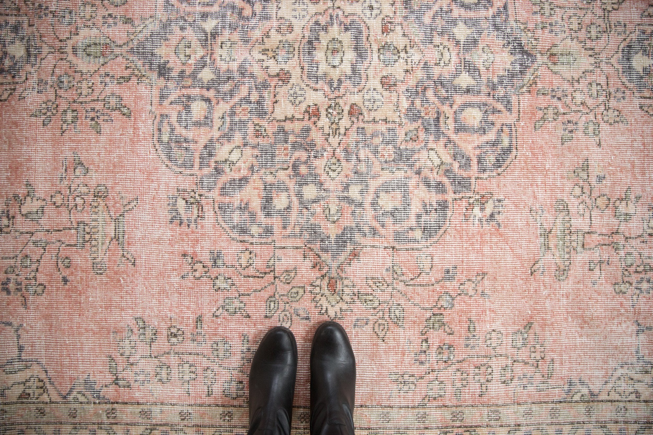 RESERVED 7x10.5 Vintage Distressed Sparta Carpet // ONH Item 10061 Image 1