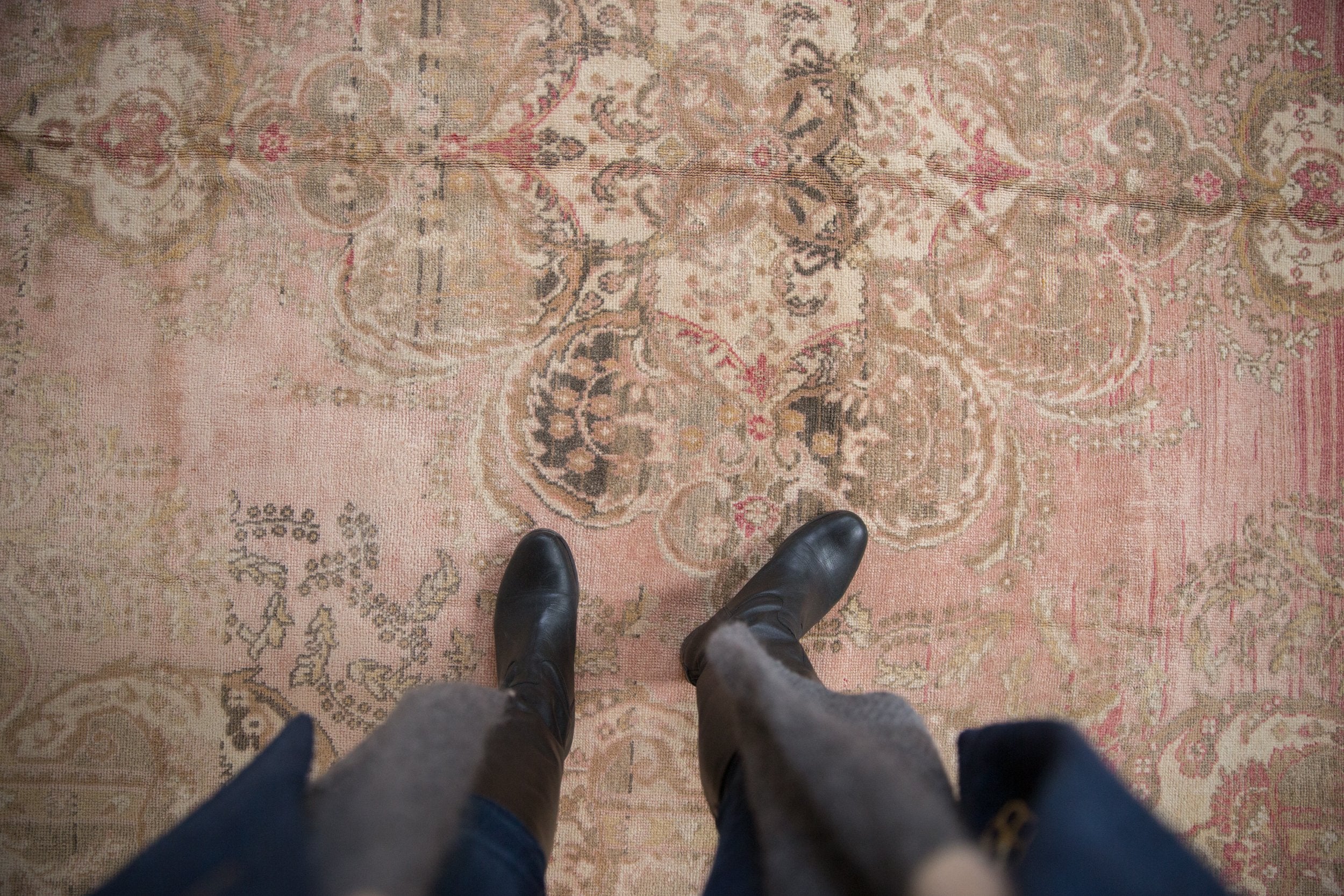 RESERVED 7x11 Vintage Distressed Oushak Carpet // ONH Item 10063 Image 1