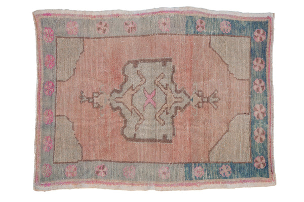 2.5x3 Vintage Distressed Oushak Square Rug // ONH Item 10068