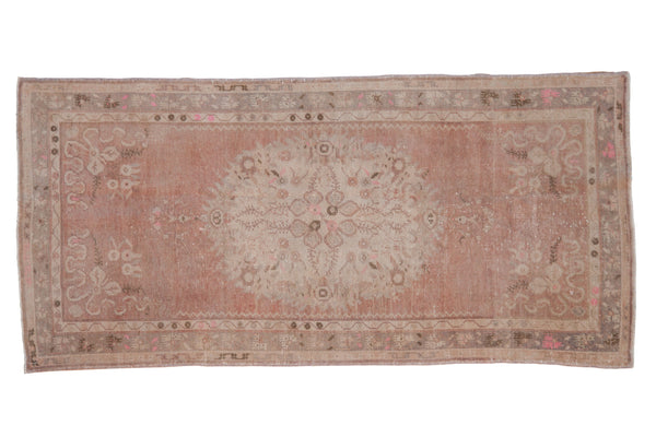 3x6.5 Vintage Distressed Oushak Rug Runner // ONH Item 10076