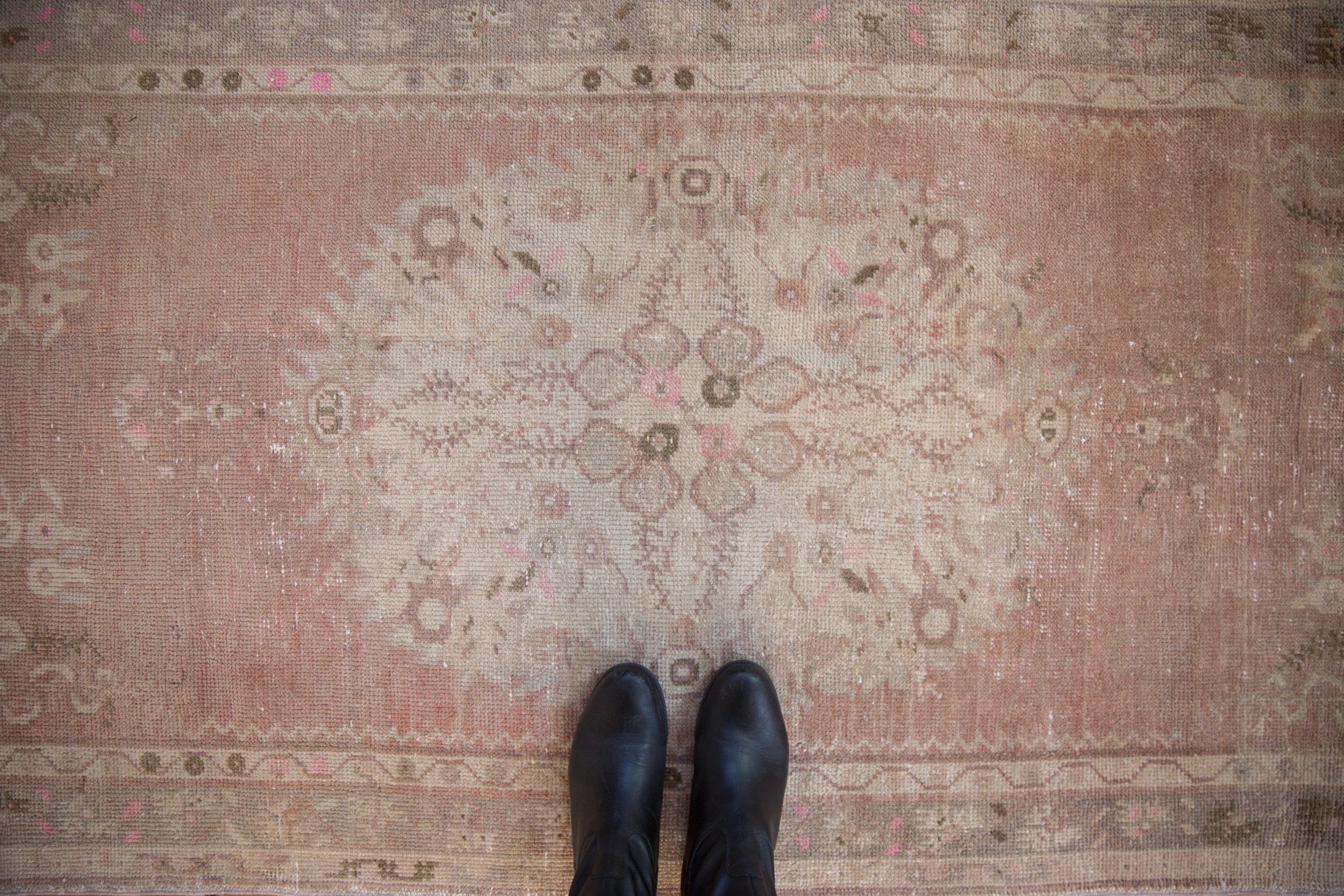 3x6.5 Vintage Distressed Oushak Rug Runner // ONH Item 10076 Image 1