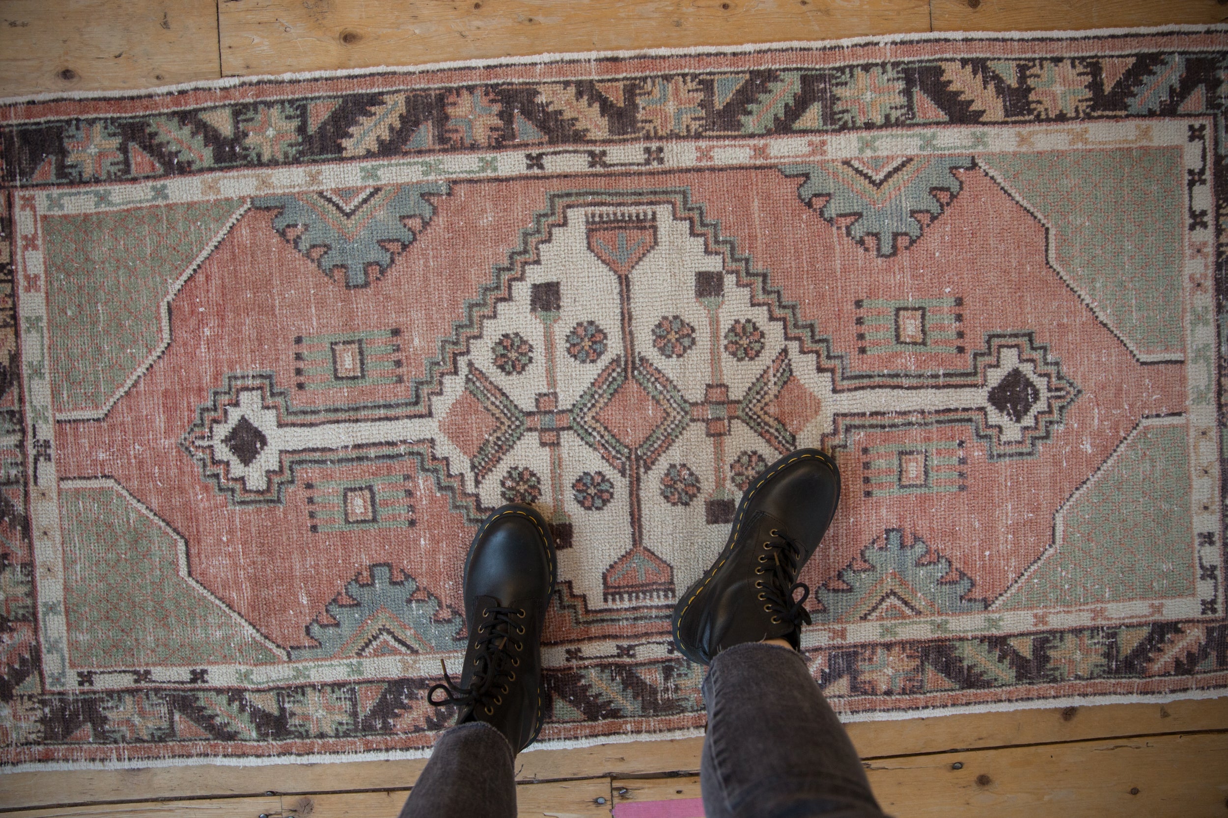 2.5x5.5 Vintage Distressed Oushak Rug Runner // ONH Item 10078 Image 1