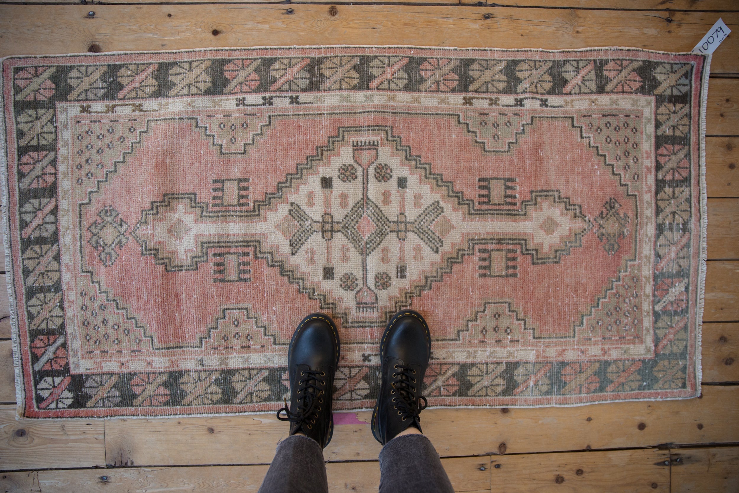 2.5x5 Vintage Distressed Oushak Rug Runner // ONH Item 10079 Image 1