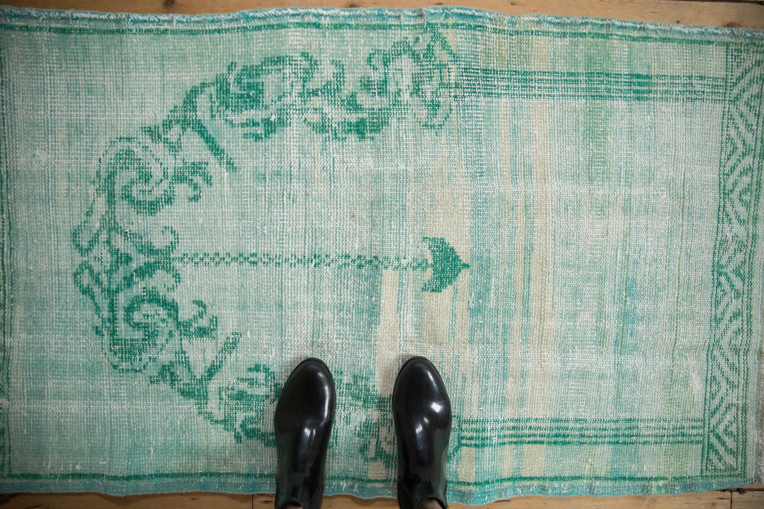 2.5x4.5 Vintage Distressed Overdyed Oushak Rug // ONH Item 10082 Image 1