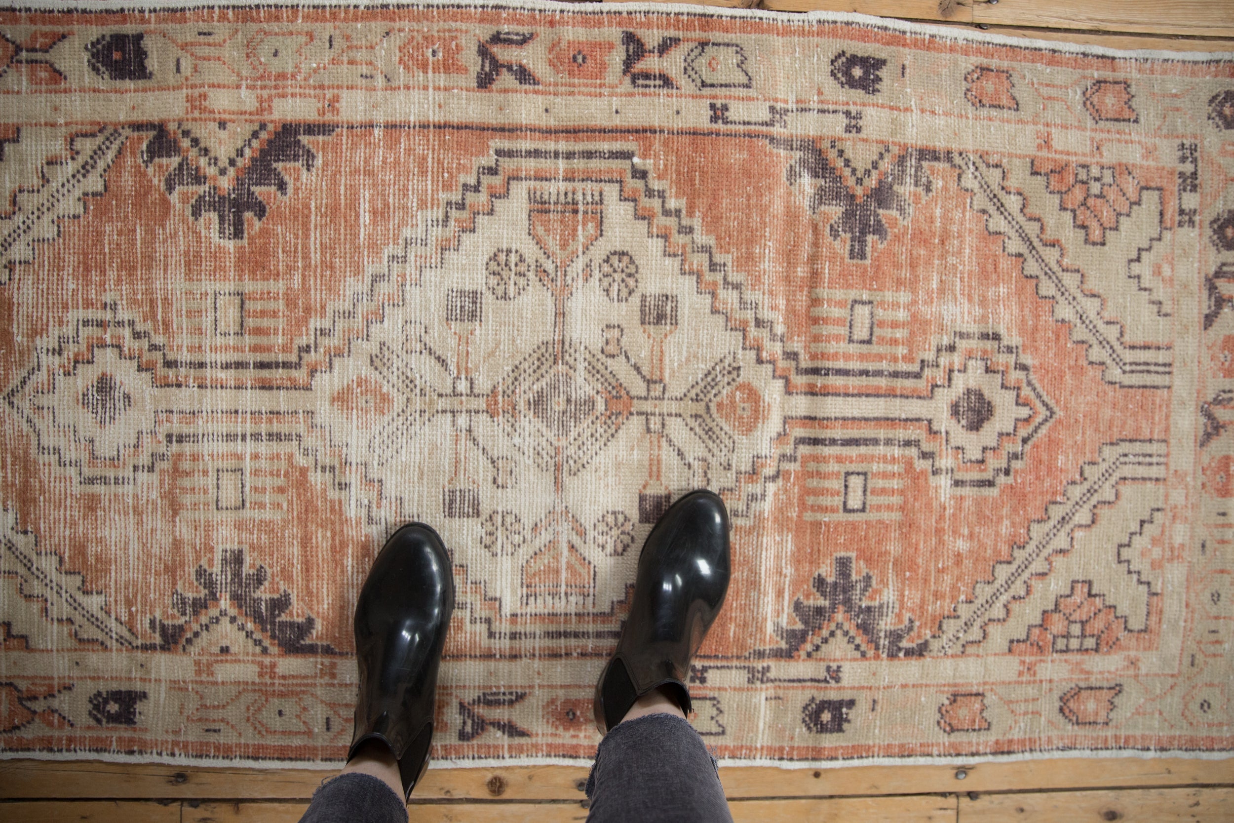 2.5x5.5 Vintage Distressed Oushak Rug Runner // ONH Item 10087 Image 1