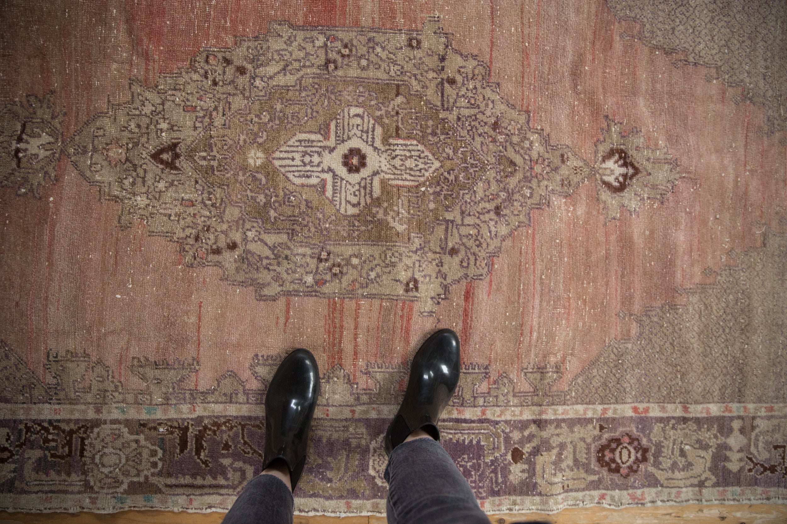 4.5x8 Vintage Distressed Oushak Rug // ONH Item 10093 Image 1