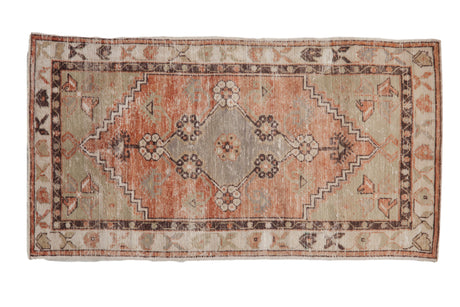 2.5x5 Vintage Distressed Oushak Rug Runner // ONH Item 10096