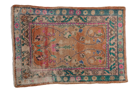 3.5x4.5 Vintage Distressed Oushak Square Rug // ONH Item 10098