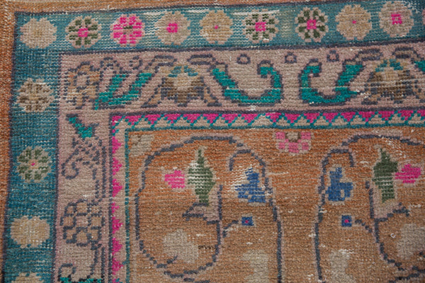 3.5x4.5 Vintage Distressed Oushak Square Rug // ONH Item 10098 Image 2