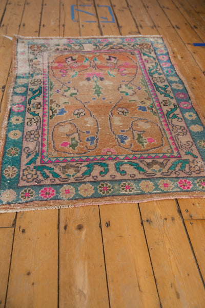 3.5x4.5 Vintage Distressed Oushak Square Rug // ONH Item 10098 Image 3