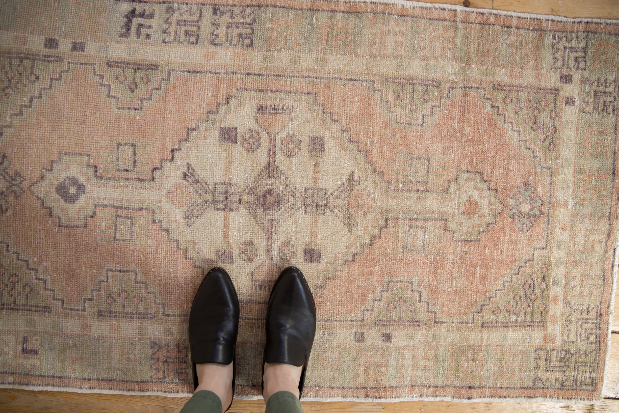 2.5x5 Vintage Distressed Oushak Rug Runner // ONH Item 10099 Image 1