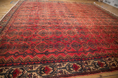 RESERVED 10.5x11 Vintage Distressed Fragment Borchalou Square Carpet // ONH Item 10110 Image 4