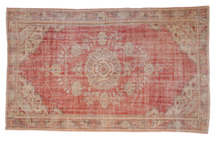 7x11.5 Vintage Distressed Oushak Carpet // ONH Item 10135