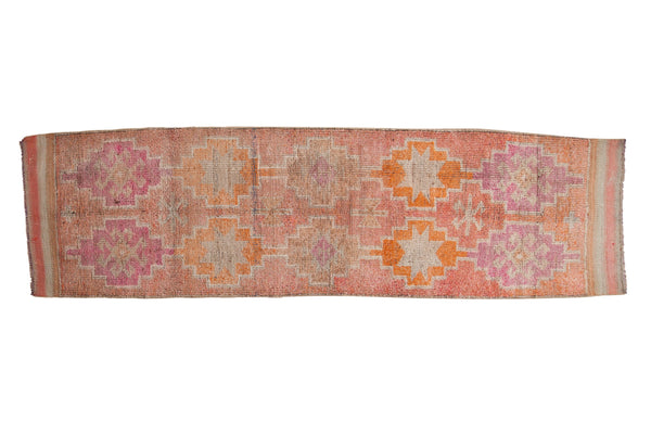 3x10.5 Vintage Distressed Oushak Rug Runner // ONH Item 10141