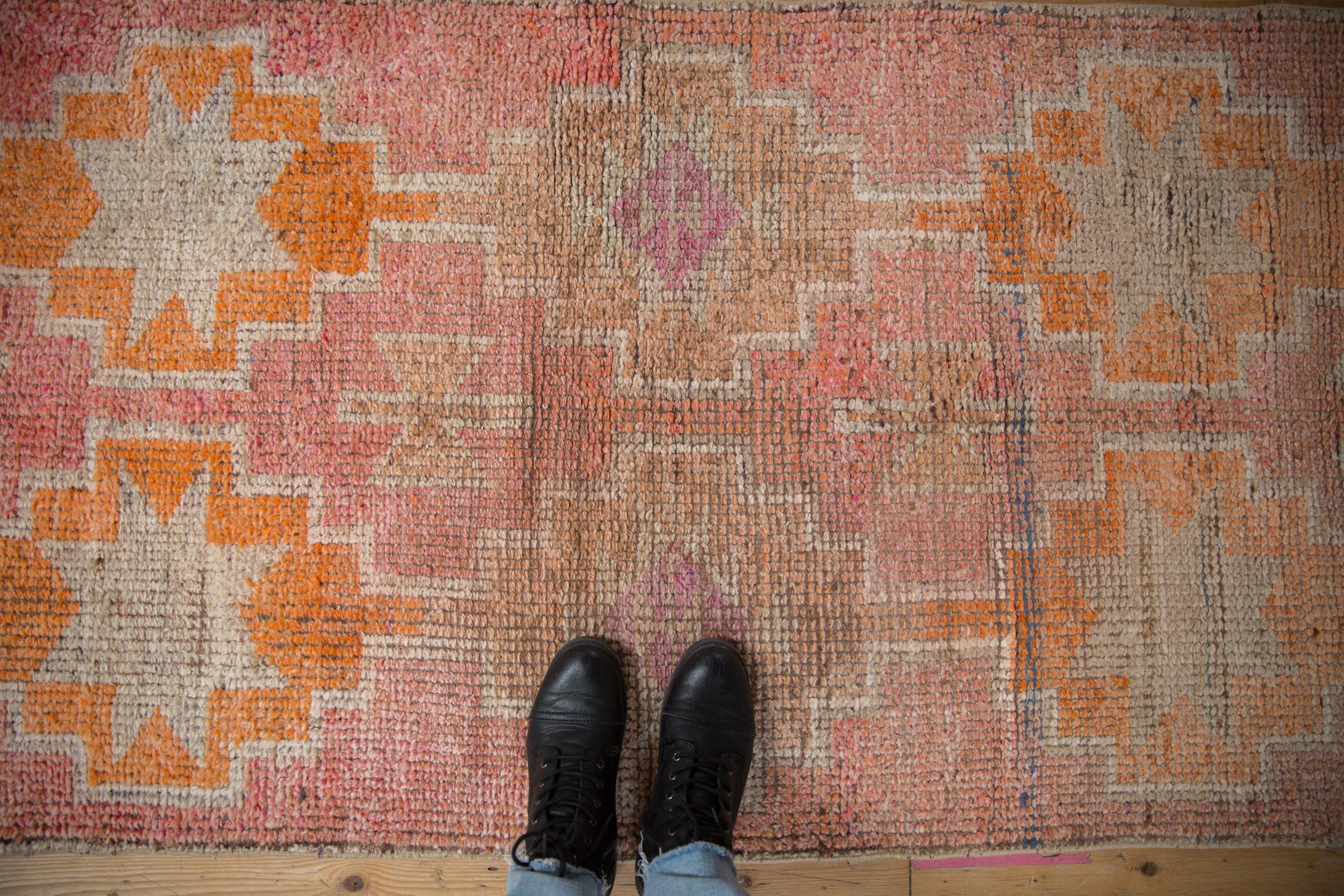 3x10.5 Vintage Distressed Oushak Rug Runner // ONH Item 10141 Image 1