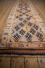 3x11.5 Vintage Distressed Turkish Kurdish Design Rug Runner // ONH Item 10145 Image 2