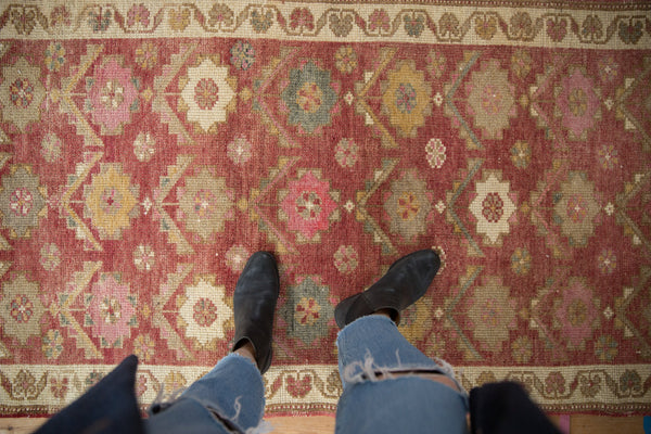 3x11.5 Vintage Distressed Oushak Rug Runner // ONH Item 10147 Image 1