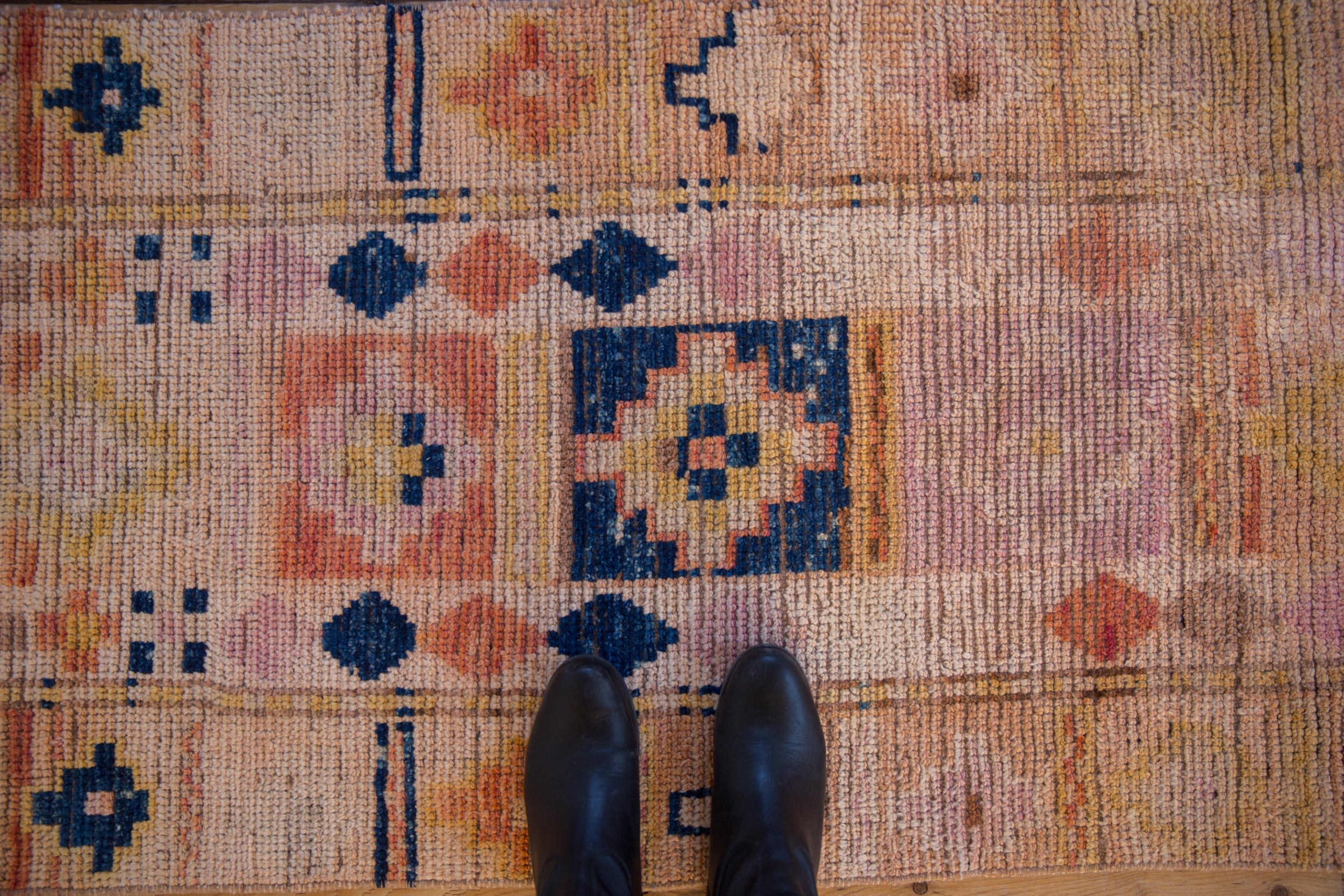 2.5x12 Vintage Distressed Kurd Rug Runner // ONH Item 10149