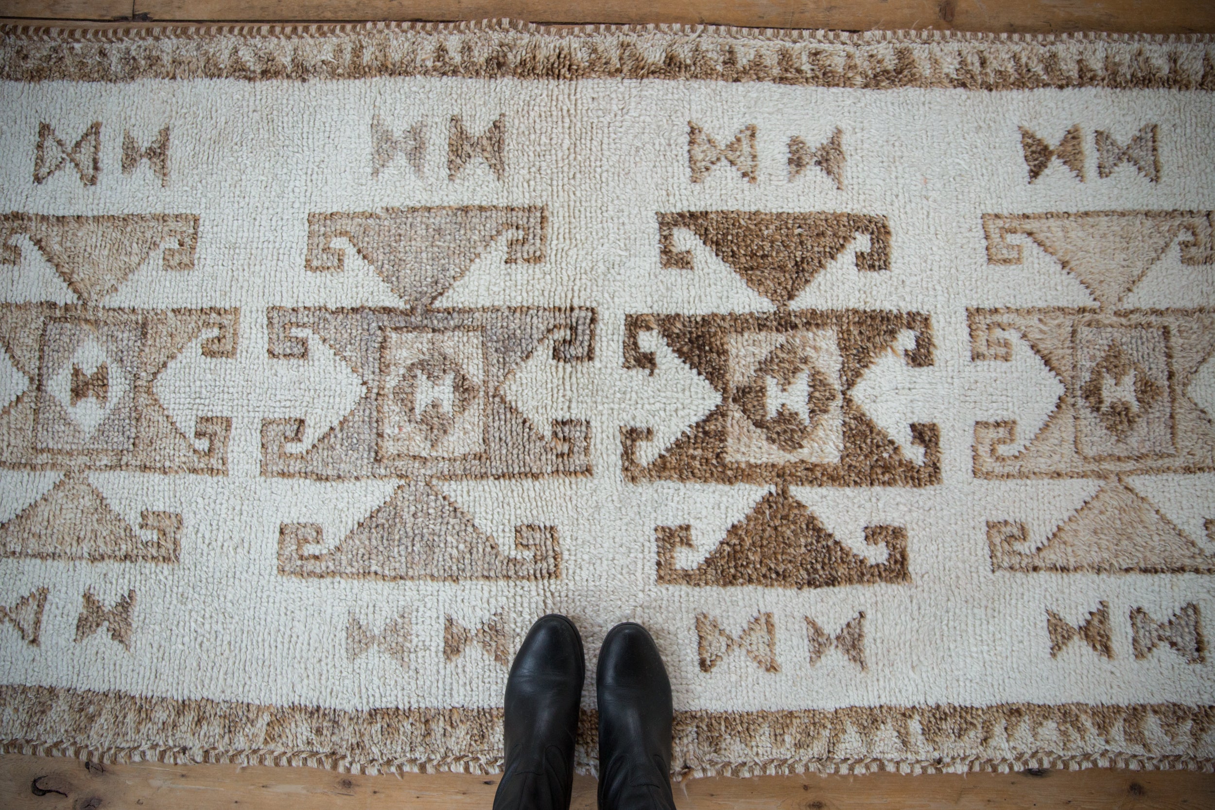 3x11.5 Vintage Distressed Kurd Rug Runner // ONH Item 10156 Image 1